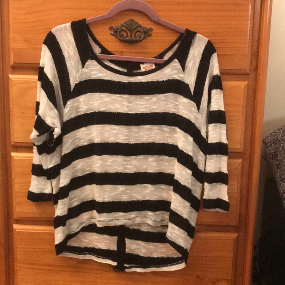 Black and white striped sweater